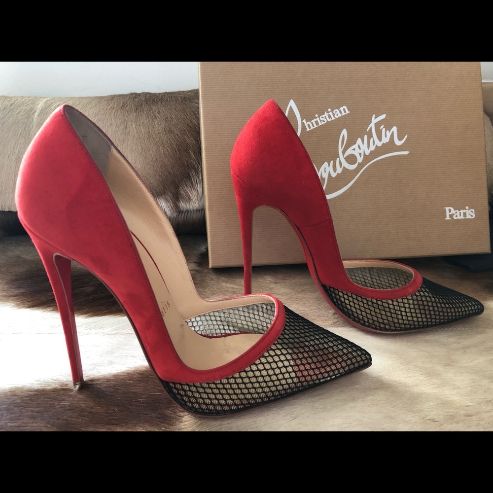 Christian Louboutin Rouge Suede 120 EU 38